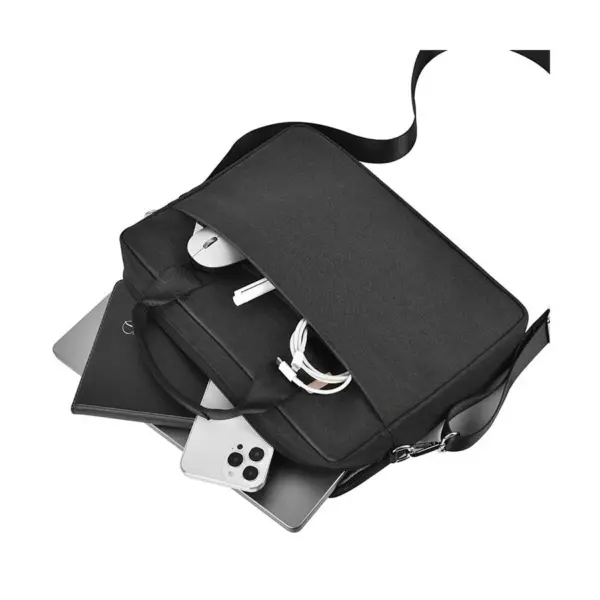 WIWU Minimalist Pro 2 15.6 Inch Black Laptop Bag with Detachable Shoulder Strap