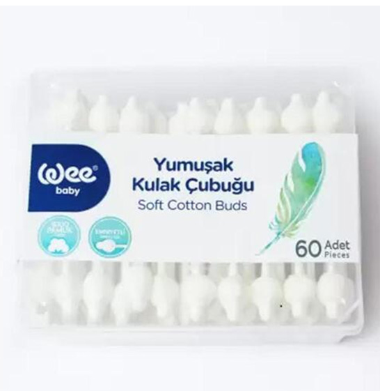 06 Wee Baby Soft Cotton Buds (60pcs) - Image 1