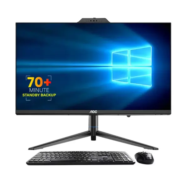 AOC AIO Noble A99 12th Gen Intel Core i3 23.8 Inch All in One PC (70+ Min Standby Backup)
