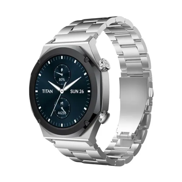 Titan Maestro Premium Metal Bluetooth Calling Silver Smart Watch - Image 5