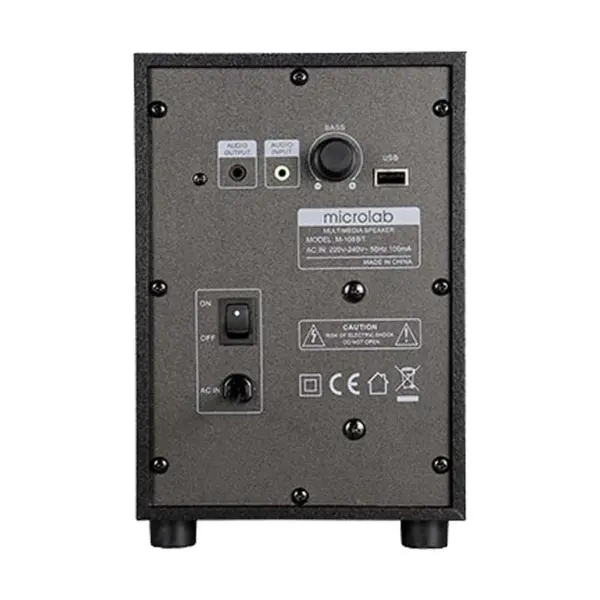 Microlab M108U BT 2:1 Bluetooth Black Multimedia Speaker - Image 3