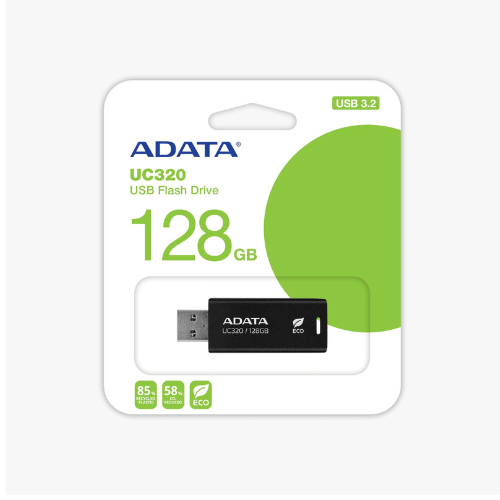 ADATA 128GB ADATA UC320 128GB USB 3.2 Pen Drive - Black - Image 1