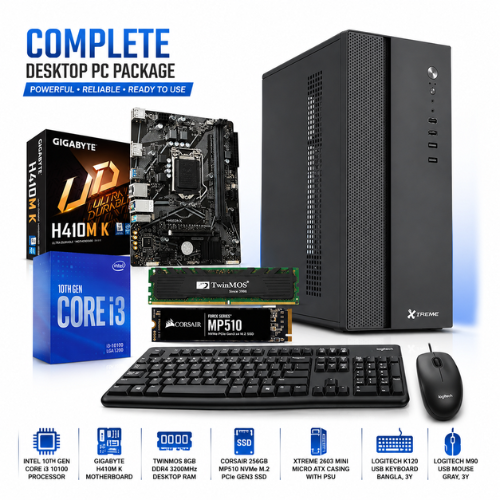 Intel 10th Gen Desktop PC-1 Intel 10th Gen Comet Lake Core i3 10100 Desktop - Image 1