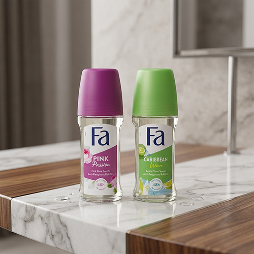 Fa Pink Passion and Caribbean Wave Skin Friendly Roll On 50ml Fa Pink Passion and Caribbean Wave Skin Friendly Roll On 50ml - Image 1